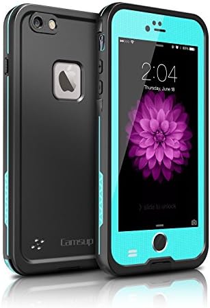 Waterproof case, 4.7 inch Waterproof Case Cover Shell Full Sealed Protection IP68 6.6ft Shockproof Snow Rain Dirt Dust Proof Ultra Slim Body with Built-in HD Screen Protector for iPhone 6 6S - Blue