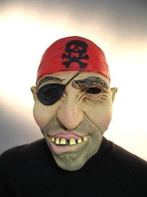 Einäugiger Pirat Seefahrer Maske Karneval