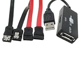 SATA to SATA Cable + Serial ATA to eSATA Cord + SATA eSATA to USB Adaptor