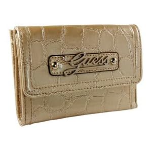 Buy Ladies Celeste Natural Synthetic Leather Tri-Fold Wallet by Guess by GUESS