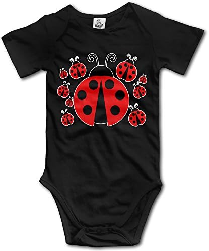 Red Ladybug Cute Cartoon Boys Girls Baby Onesie Bodysuit Organic