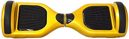 Dual Glider Two Wheel Smart Self Balancing Scooter, Electric Balance Board, Black, Red, Blue, White,gold, Pink, Patterns (Gold w 6 star wheel)