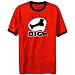 T-Shirt Ringer Red  Think In Big , Border Collie  Dog