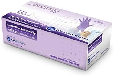 Violet Blue Nitrile Examination Powder Free Gloves (Medical), Box of 100, 1000pcs/ Case (Latex Free) (CE, FDA) (Maximum Protection) (1000/case, S) by Advance Gloves