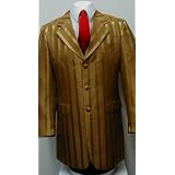Mens Gold Tone on Tone Dress Zoot Suit - Includes New Single Breasted Jacket, and Pants - High Quality Super 150s
