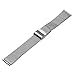 Ritche 18mm Mesh Stainless Steel Bracelet Wrist Watch Band Strap Interlock Safety Clasp Silver