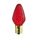 Red LED C7 Replacement Light Bulb / Candelabra Base L.E.D. / .96 Watt Holiday and Christmas Lighting Replacement