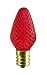Red LED C7 Replacement Light Bulb / Candelabra Base L.E.D. / .96 Watt Holiday and Christmas Lighting Replacement