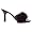 Women's 3.5 Inch Heel Maribou Slippers (Black;10)