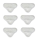 Microfibre Replacement Pads To Fit H2O 5-in-1 Steam Mop - Set of 6 Washable Cloths