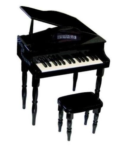 Stunning 'Baby' Baby Grand Toy Piano - 20-In Tall - Black