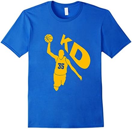 Men's Kevin KD Durant Slam Dunk Warriors Theme Fan Tee Shirt Medium Royal Blue