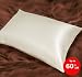 Pair of 100% 19 Momme Charmeuse Silk Pillowcases (IVORY) 50 cm x 75 cm - RRP &pound;70
