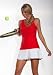 The Red Carpet: Love Tennis Dress: Performance Red fabric with white ruffle