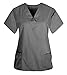 G Med Unisex Scrub Set V-Neck Top and Pant 2 PC Set(Menset-MED,DGY-M) Dark Grey