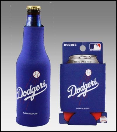 SET OF 2 LOS ANGELES DODGERS CAN & BOTTLE KOOZIE COOLER