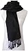 Black Solid Color Shawl Pashmina Scarf Wrap Shawls Pashminas NEW