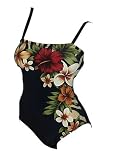 Roxanne Black Floral Lingerie Tank Swimsuit
