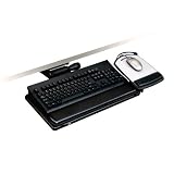 3M Easy-Adjust Keyboard Tray with Adjustable Platform, 17-3/4 Inch Track (AKT151LE)