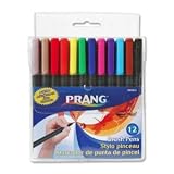 Prang Brush Pens, 12 Color Art Marker Set - Classic Colors (80003)