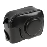 Delamax Retrotasche für Canon PowerShot G9/G10 in schwarz glänzend - Retro-Style für Ihre Kamera - Oldstyle - Retrodesign
