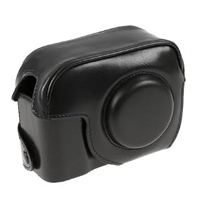 �tui look r�tro noir brillant Delamax pour Canon PowerShot G9/G10