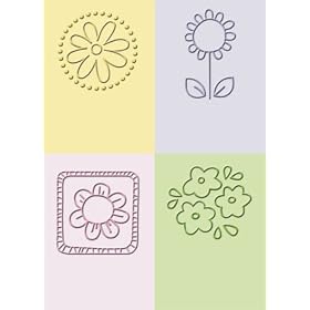 Cuttlebug 2X2.75 Flowers Embossing Folders 37-1244