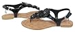 Coach Omega Crinkle Patent Leather Flower Buckle Back Flat Sandals A8515 Black 5