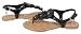 Coach Omega Crinkle Patent Leather Flower Buckle Back Flat Sandals A8515 Black 5