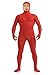 JustinCostume Spandex Open Face Full Bodysuit Zentai Suit, L, Red