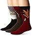 K. Bell Women's Three-Pack Biohazard Crew Socks, Black/Red, Shoe Size: 4-10