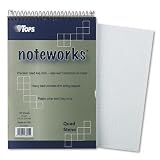Tops Docket Gold Spiral Steno Book, Quadrille Rule, 6 x 9 Inches, White, 100 Sheets per Pad (63825)