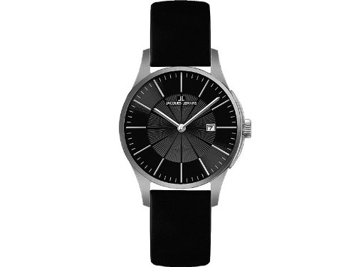 Jacques Lemans Herren-Armbanduhr XL London Analog Leder 1-1461X