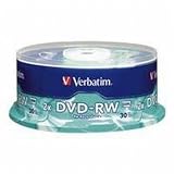 Verbatim 95179 4.7GB 2X Branded DVD-RW (30pk Spindle)