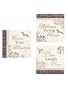 Pack of 12 Pansy & Lavender Elegant Wall Plaques with Inspirational Phrase 4.25"