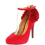 Wild Rose Womens Yvone12 Ankle-Strap Sandal