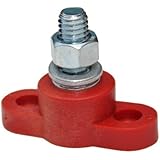 Positive Insulated Battery Power Junction Post Block 3/8 Lug X 16 (Red)