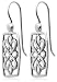 Sterling Silver Celtic Design Rectangular Dangle Earrings
