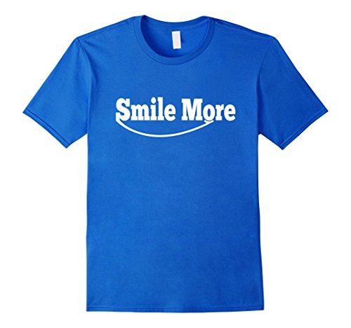 Men’s Smile t shirt more Small Royal Blue