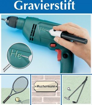 Gravierstift batteriebetrieben für Glas, Metall, Stein