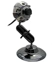 Kinobo USB Metall Webcam 6 Megapixel stabil LED Beleuchtung mit eingebautem Mikrofon Windows Vista, Windows 7, XP