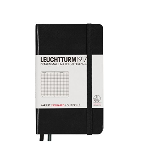Leuchtturm Pocket Notebook, Squared, 3.5 x 6 inches (LB12)