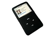 BLACK Silicone Skin Case Cover for Apple iPod Classic 120GB + Screen Protector