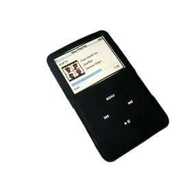 BLACK skin case for iPod Video 30gb 5th/6th Generation + Screen Protector