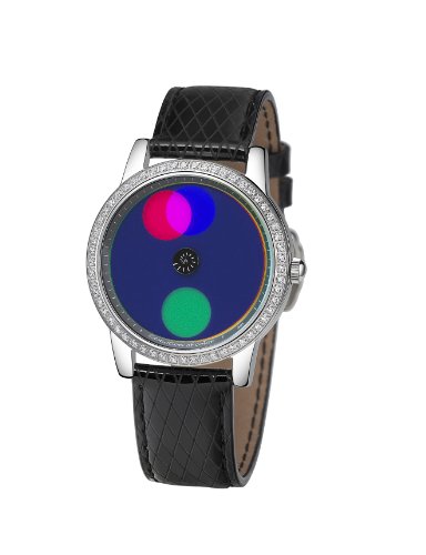 Rainbow e-motion of color Damen-Armbanduhr Avantgardia crystal dot Analog Leder AV21A-LB-d Preisvergleich