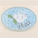 Wooden Oval Wall Plaque White Dove 