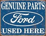 Ford Parts Used Here Vintage Bar Metal Antique Nostalgic Collectible Tin Sign