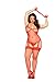 Seven Til Midnight Women's Plus-Size Fishnet and Lace Body Stocking Thong