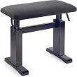 Stagg Hydraulic Piano Bench - Rosewood and Black Velvet