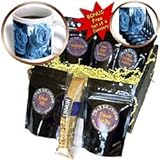 IMAGE OF Yves Creations Roses - Three Dusty Blue Roses - Coffee Gift Baskets - Coffee Gift Basket